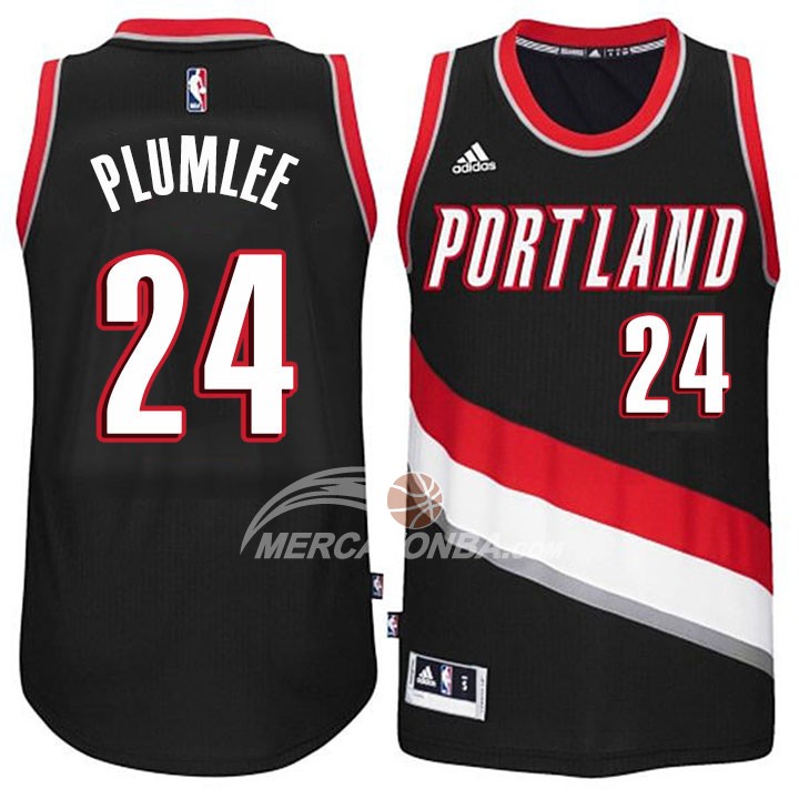Maglia NBA Plumlee Portland Trail Blazers Negro